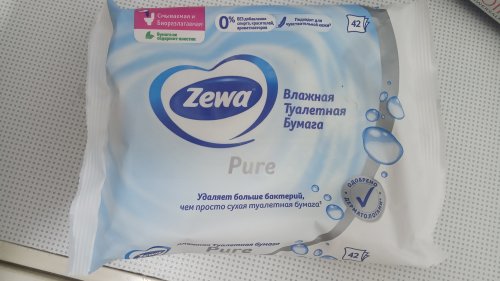 Фото вологий туалетний папір Zewa Влажная туалетная бумага Pure 42 шт (7322540796582) від користувача Banana XD