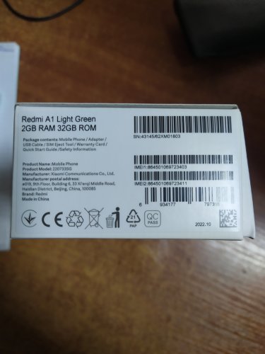 Фото Смартфон Xiaomi Redmi A1 2/32GB Light Green від користувача Денис
