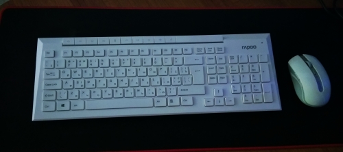 Фото Комплект (клавіатура + миша) RAPOO 8200p Wireless Mouse & Keyboard Combo White від користувача Sergey P