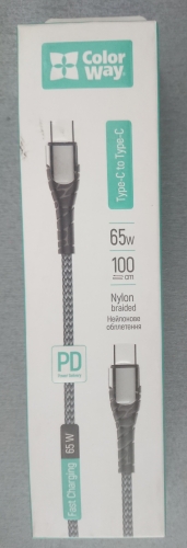 Фото Кабель USB Type-C ColorWay USB-C to USB-C Gray 1m (CW-CBPDCC040-GR) від користувача Romanoff