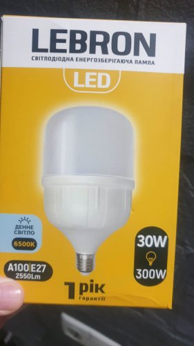 Фото Світлодіодна лампа LED Lebron LED L-A118 40W E27-E40 6500K (11-18-22) від користувача Sergey