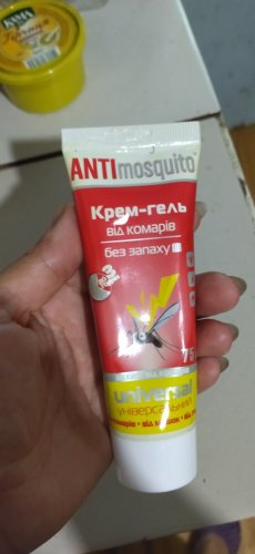 Фото Крем, гель від комах Anti mosquito Крем від комарів  75 мл (4820214190771) від користувача Катруся