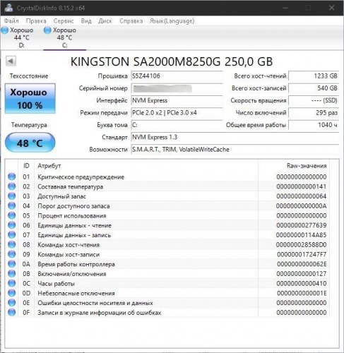 Фото SSD накопичувач Kingston A2000 250 GB (SA2000M8/250G) від користувача 
