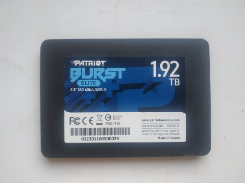 Фото SSD накопичувач PATRIOT Burst Elite 1.92 TB (PBE192TS25SSDR) від користувача Andrii91