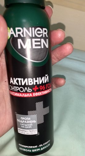 Фото чоловіча Garnier Антиперспирант  Men Mineral Активный Контроль+ спрей 150 мл (3600542226608) від користувача Sveta65