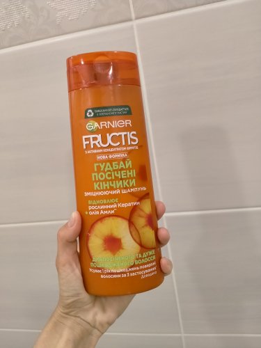 Фото шампунь для волосся Garnier Шампунь  Fructis Гудбай секущиеся кончики для всех типов волос 400 мл (3600541284593) від користувача Malinka11