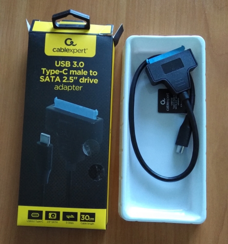 Фото Адаптер USB Type-C Cablexpert USB Type-C to SATA II (AUS3-03) від користувача 808