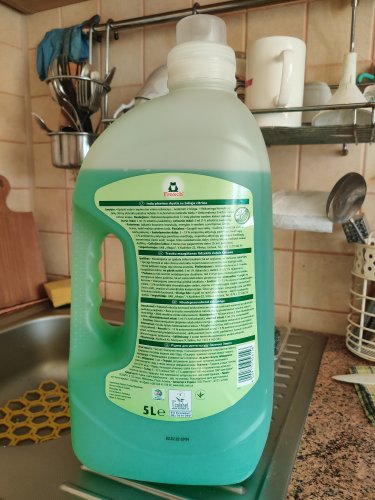 Фото рідина Frosch Средство для мытья посуды Зеленый лимон 5л (4009175956156) від користувача Meket
