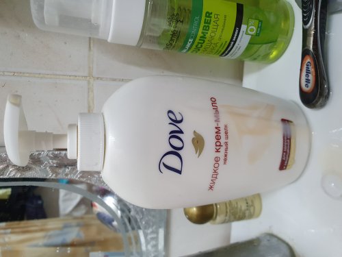 Фото рідке мило Dove Крем-мыло жидкое  Нежный шелк, 250мл (8717163605776) від користувача 2364275