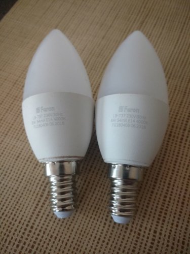 Фото Світлодіодна лампа LED FERON LB-737 LED C37 6W E14 4000K (25678) від користувача DO3ATOP