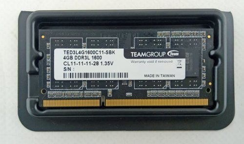 Фото Пам'ять для ноутбуків TEAM 4 GB SO-DIMM DDR3L 1600 MHz (TED3L4G1600C11-S01) від користувача grindcorefan1