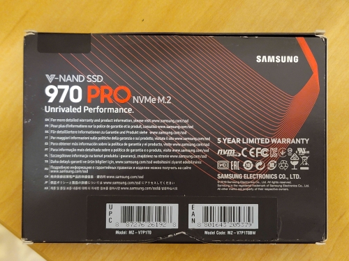 Фото SSD накопичувач Samsung 970 PRO 1 TB (MZ-V7P1T0BW) від користувача Ironhide