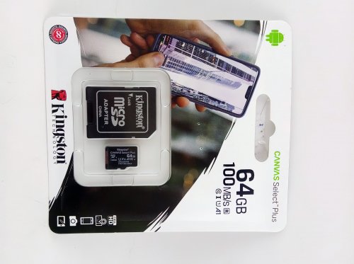 Фото Карта пам'яті Kingston 64 GB microSDXC Class 10 UHS-I Canvas Select Plus + SD Adapter SDCS2/64GB від користувача grindcorefan1