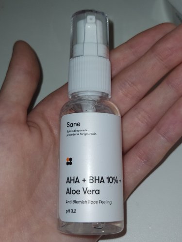 Фото скраб для обличчя SANE Пілінг  з екстрактом алое + AHA + BHA 10% 30 мл від користувача leomek