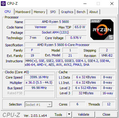 Фото Процесор AMD Ryzen 5 5600 (100-100000927MPK) від користувача likvidator