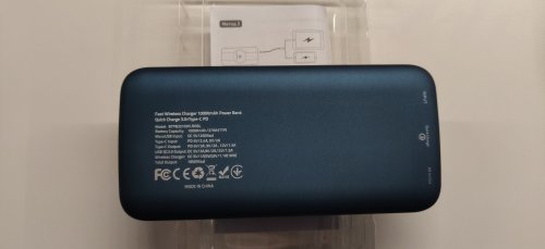 Фото Зовнішній акумулятор (павербанк) Vinga 10000 mAh Wireless QC3.0 PD soft touch blue (BTPB3510WLROBL) від користувача N.George