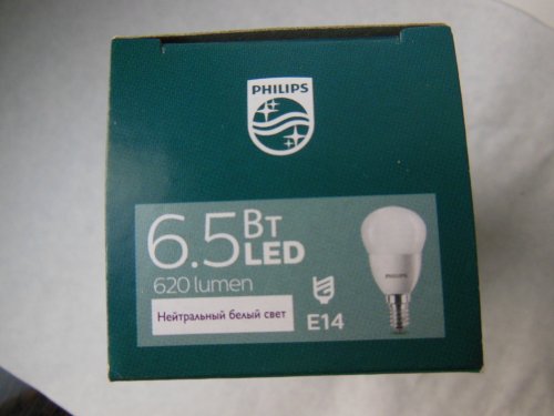 Фото Світлодіодна лампа LED Philips ESS LEDLustre 6.5-75W E14 827 P45NDFR RCA (929001886807) від користувача 