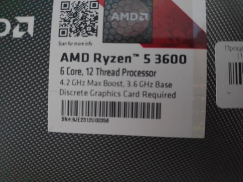 Фото Процесор AMD Ryzen 5 3600 (100-100000031BOX) від користувача Molakarov