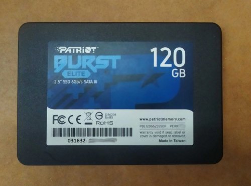 Фото SSD накопичувач PATRIOT Burst Elite 120 GB (PBE120GS25SSDR) від користувача 