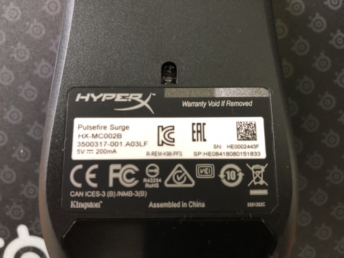Фото Миша HyperX Pulsefire Surge USB Black (HX-MC002B, 4P5Q1AA) від користувача barmaleikin
