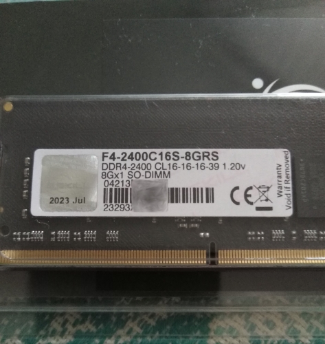 Фото Пам'ять для ноутбуків G.Skill 8 GB SO-DIMM DDR4 2400 MHz Ripjaws (F4-2400C16S-8GRS) від користувача 