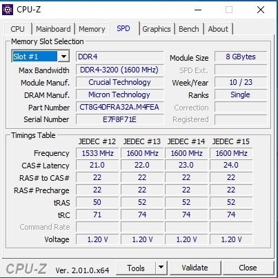 Фото Пам'ять для настільних комп'ютерів Crucial 8 GB DDR4 3200 MHz (CT8G4DFRA32A) від користувача Romanoff