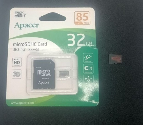 Фото Карта пам'яті Apacer 32 GB microSDHC Class 10 UHS-I R85 + SD adapter AP32GMCSH10U5-R від користувача mandragor971