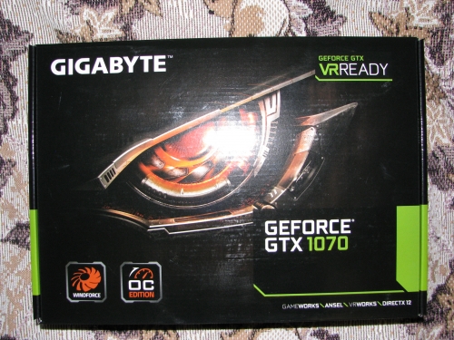 Фото Відеокарта GIGABYTE GeForce GTX 1070 WINDFORCE OC (GV-N1070WF2OC-8GD) від користувача Bard