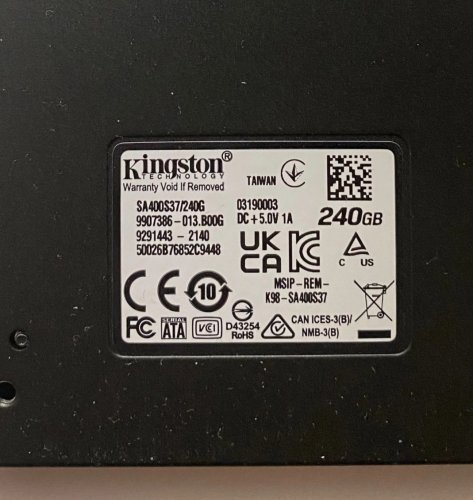 Фото SSD накопичувач Kingston A400 240 GB (SA400S37/240G) від користувача Влад Некрасов