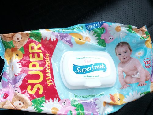 Фото Вологі серветки SuperFresh Влажные салфетки Baby 120 шт. від користувача dr_ula
