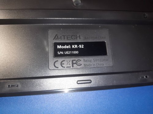Фото Клавіатура A4Tech KR-92 (KR-92 USB) від користувача Оксана