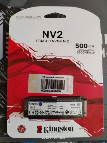 Фото SSD накопичувач Kingston NV2 500 GB (SNV2S/500G) від користувача krekota.yu