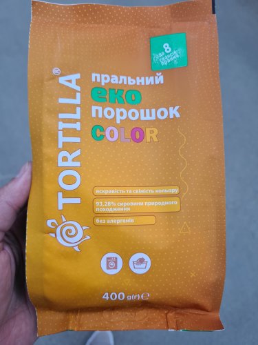 Фото Пральний порошок Tortilla Стиральный порошок Эко Для цветных вещей 2.4 кг (4820178060301) від користувача Serhii Mykhelev