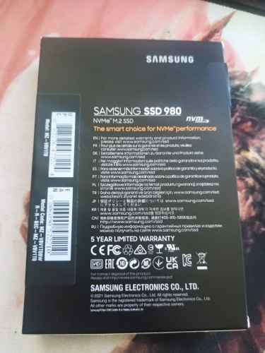 Фото SSD накопичувач Samsung 980 1 TB (MZ-V8V1T0BW) від користувача Roman Livinskiy