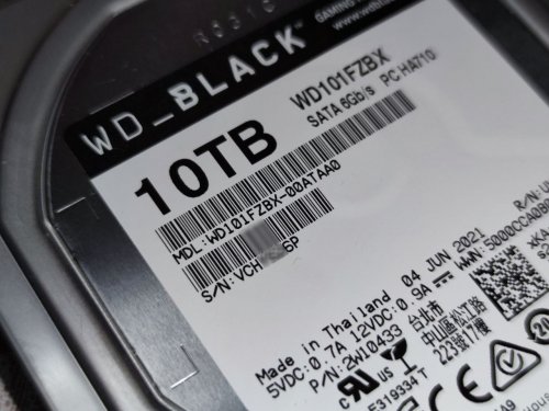 Фото Жорсткий диск WD Black Performance 10 TB (WD101FZBX) від користувача sergeybv