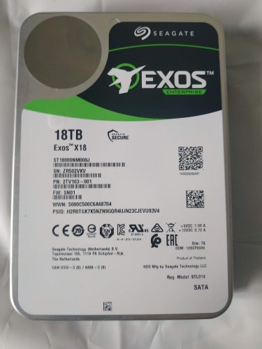 Фото Жорсткий диск Seagate Exos X18 18 TB (ST18000NM000J) від користувача Петро Ходинчак