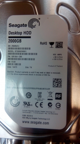 Фото Жорсткий диск Seagate Barracuda 7200.14 ST2000DM001 від користувача 