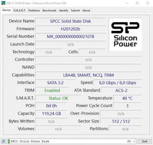 Фото SSD накопичувач Silicon Power Ace A55 128 GB (SP128GBSS3A55S25) від користувача Tim