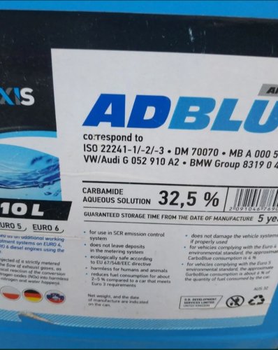 Фото  AXXIS Рідина AdBlue AXXIS SCR 502095 AUS 32 10л від користувача Влад Некрасов