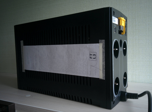 Фото Лінійно-інтерактивне ДБЖ APC Back-UPS 800VA with AVR (BX800CI-RS) від користувача Ігор