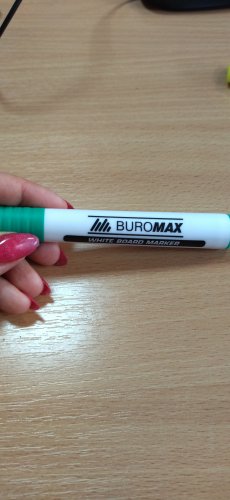 Фото Маркер BuroMax Маркер для дошок, , зелений, круглий пишучий вузол від користувача Катруся