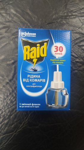 Фото Рідина для фумігатора Raid Жидкость от комаров 30 ночей (5010182991183) від користувача jozefin L