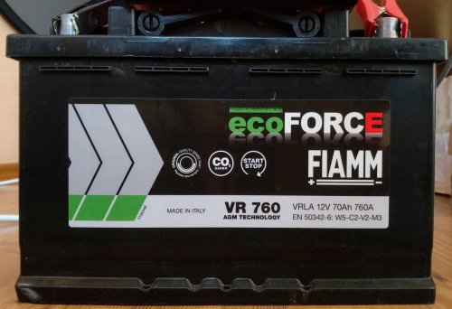 Фото Автомобільний акумулятор AGM (Start-Stop) FIAMM 6СТ-70 АзЕ Ecoforce AGM (7906200) від користувача vedavrata