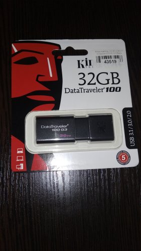Фото Флешка Kingston 32 GB DataTraveler 100 G3 (DT100G3/32GB) від користувача uncle joseph