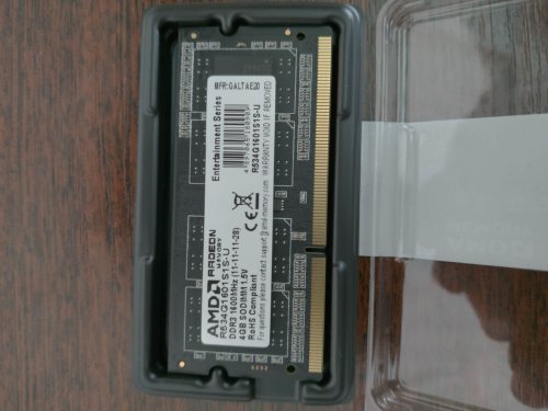 Фото Пам'ять для ноутбуків AMD 4 GB SO-DIMM DDR3 1600 MHz (R534G1601S1S-U) від користувача Ярослав Крохмальный