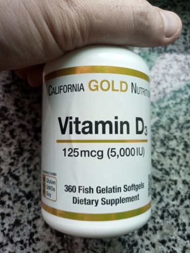 Фото Вітаміни California Gold Nutrition Vitamin D3 125 mcg /5,000 IU/ 360 caps від користувача Лабіринт Знання