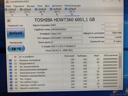 Фото Жорсткий диск Toshiba S300 Pro 6 TB (HDWT360UZSVA) від користувача barmaleikin