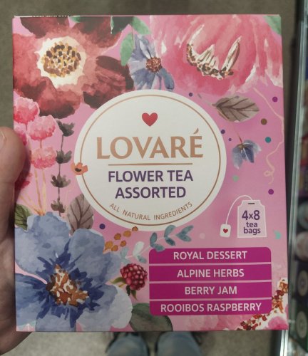 Фото трав'яний чай Lovare Чай  Ассорти Цветочный пакетированный 4 вида по 8 шт (4820198879686) від користувача Isolar