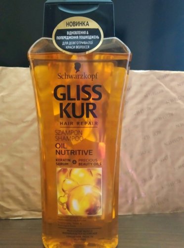 Фото шампунь для волосся Gliss kur Oil Nutritive Shampoo 400 ml Шампунь для сухих, поврежденных волос с секущимися кончиками (900010054 від користувача nataly88nata
