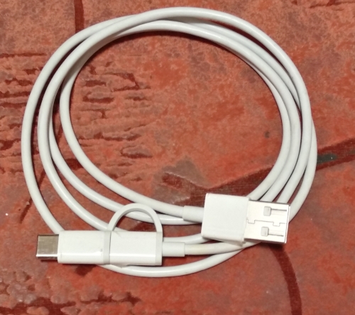 Фото Кабель Micro USB/USB Type-C Xiaomi USB cable 2 in 1 Micro USB + Type-C 1m White від користувача ShereKhan